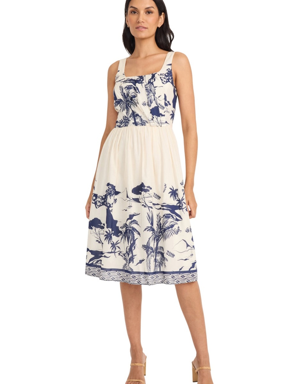 Maggy London Golda Midi Fit & Flare dress, size 4